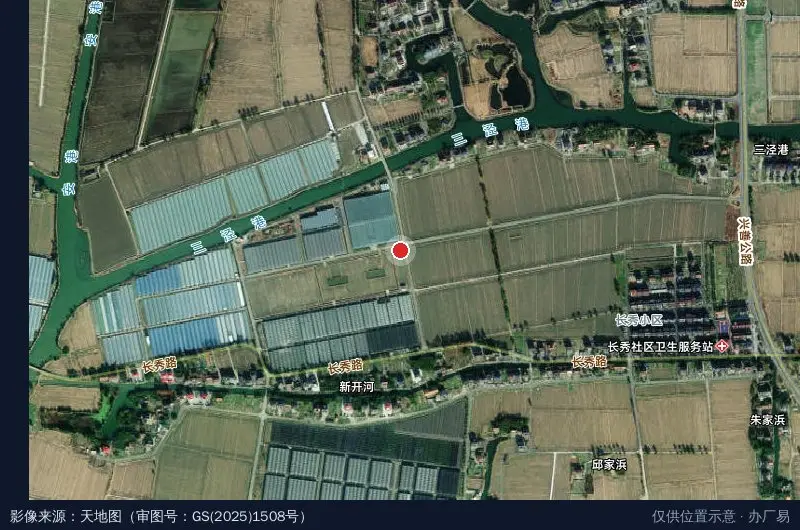 嘉善县农业经济开发区卫星位置示意图