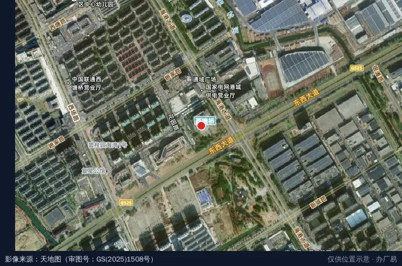 海盐经济开发区卫星位置示意图