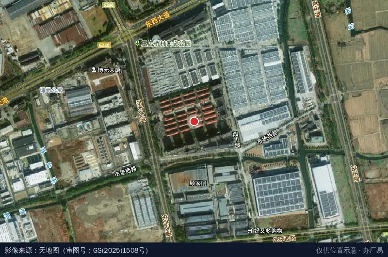 嘉兴市杭州湾新经济园卫星位置示意图