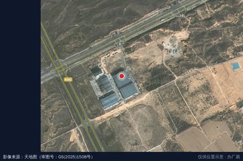 京东榆林共享经济产业园卫星位置示意图