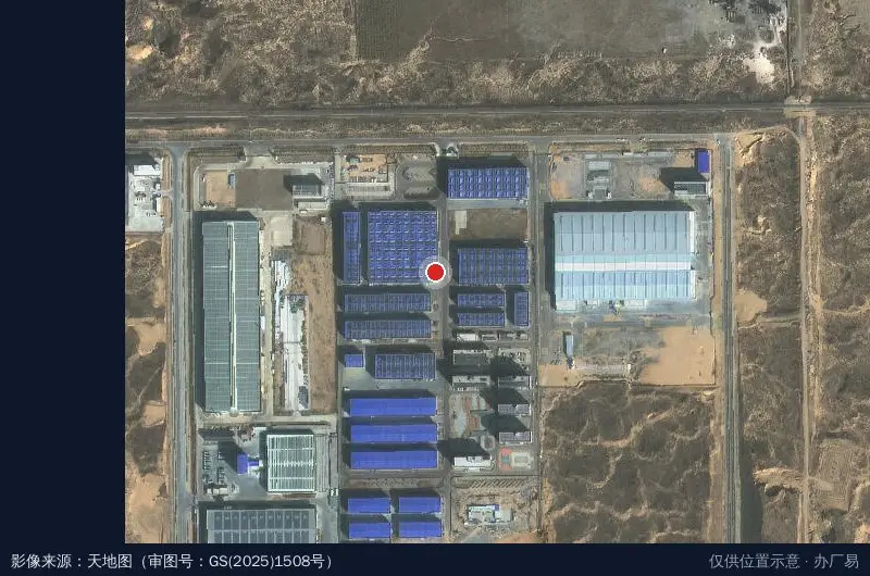 榆横工业区装备制造产业园卫星位置示意图