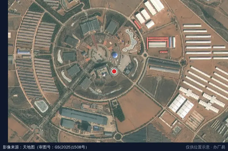 神木市现代特色农业示范园区卫星位置示意图