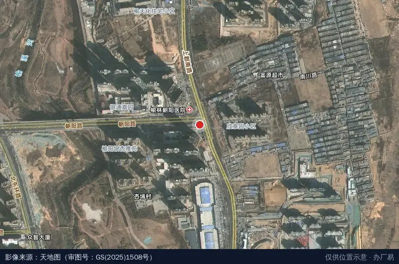 榆林国家高新技术产业开发区卫星位置示意图