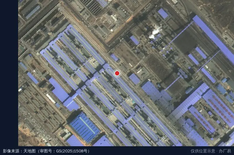 陕西有色榆林产业园生活区卫星位置示意图