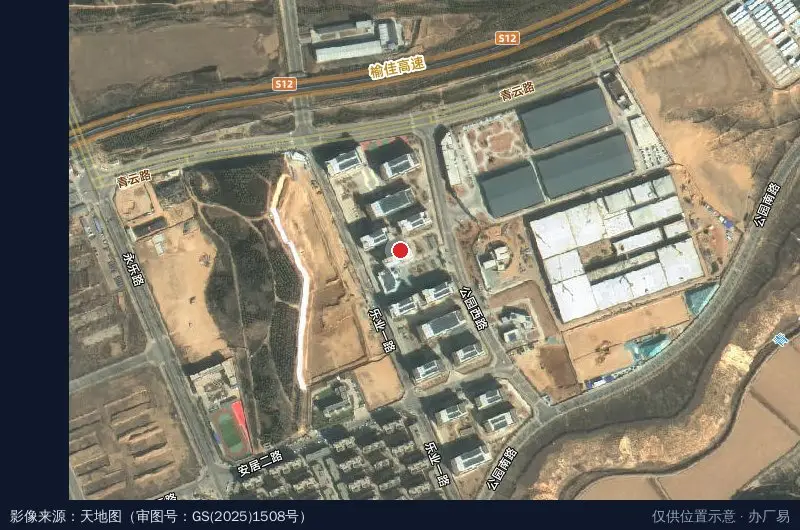 陕西丝路匠造跨境电商孵化园卫星位置示意图