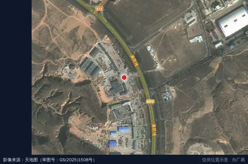 榆林市汇通顺物流园卫星位置示意图