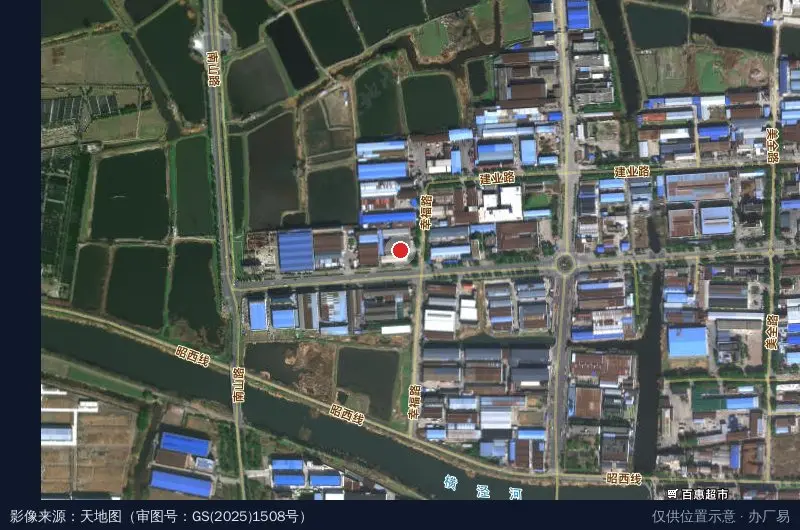 昭阳工业园幸福路3号卫星位置示意图