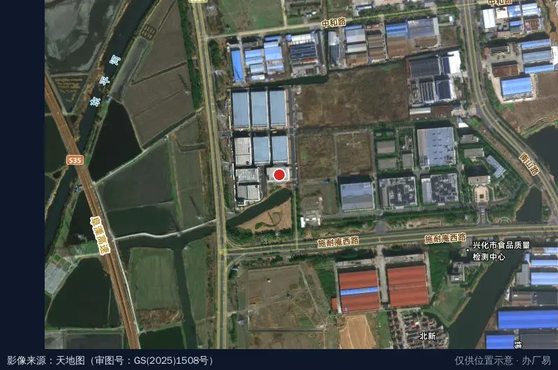江苏省兴化电子商务产业园卫星位置示意图