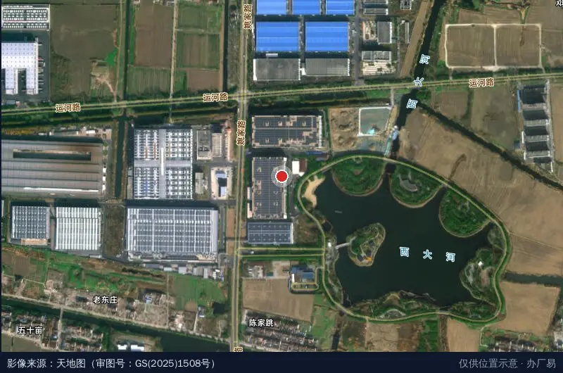 海陵智慧动力小镇卫星位置示意图