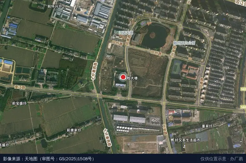 江苏江阴靖江工业园区慧诚科技有限公司卫星位置示意图
