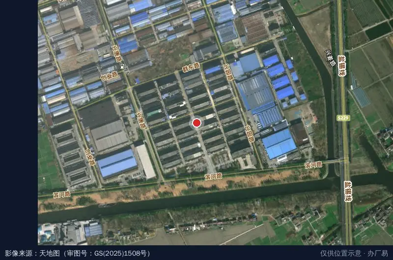 扬帆创业园卫星位置示意图
