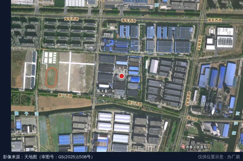 泰州出口加工区产业配套区标准厂房区卫星位置示意图
