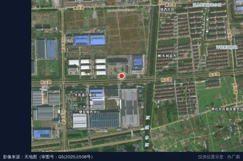 泰州姜堰人力资源服务产业园卫星位置示意图