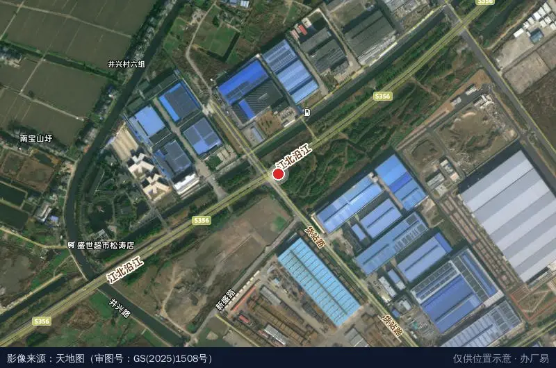 中铁建大桥工程局集团靖江桥梁科技产业园有限公司卫星位置示意图