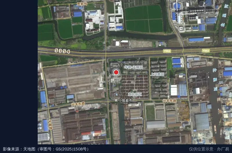 泰州市城北物流园区卫星位置示意图