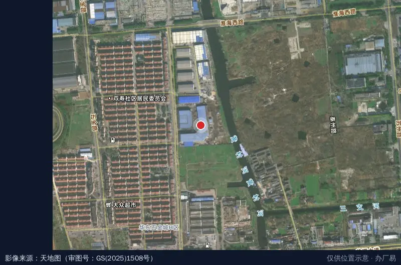 华东五金城物流基地卫星位置示意图