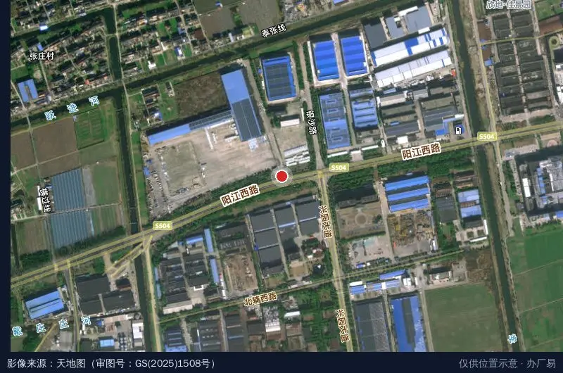 泰兴市苏杭物流园卫星位置示意图