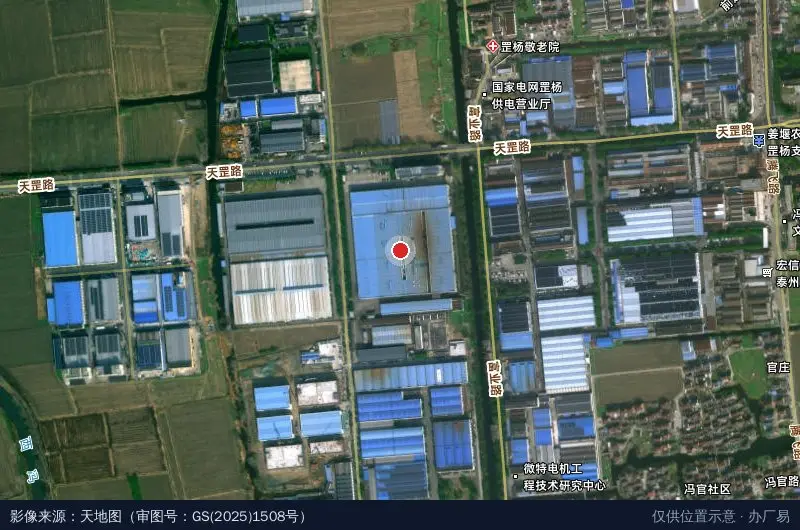罡杨科技工业园卫星位置示意图