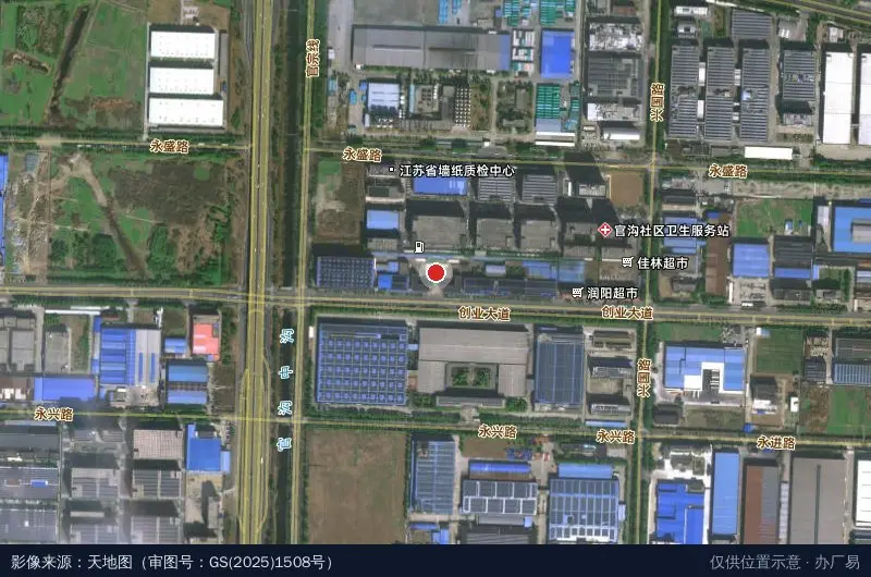 江苏润阳工业园卫星位置示意图