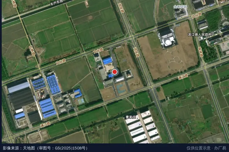 江苏金禾建筑产业园卫星位置示意图