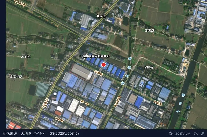 靖江市科技创业园卫星位置示意图