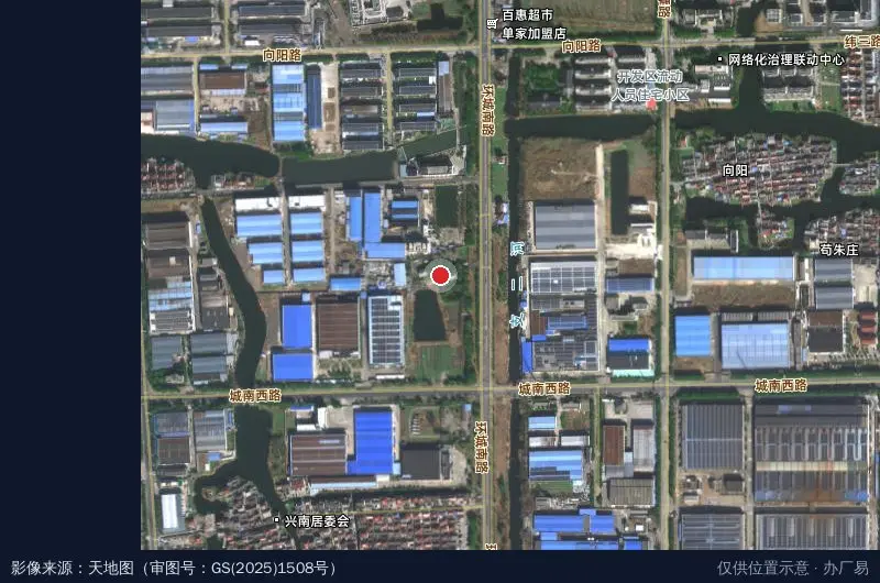 江苏省兴化经济开发区卫星位置示意图