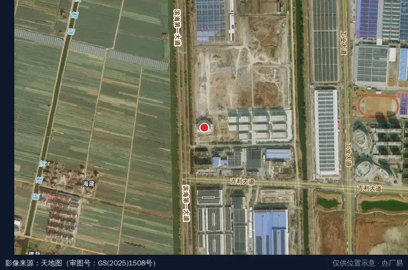 浙江临海万洋众创城卫星位置示意图