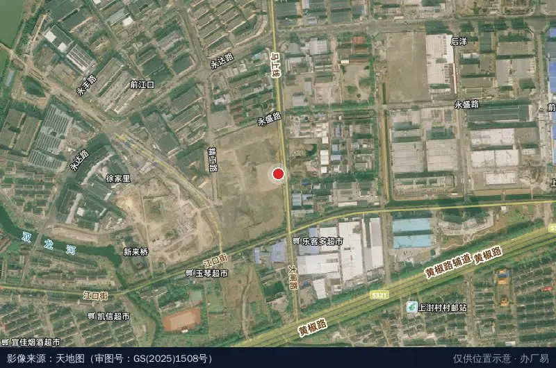 黄岩江口工业4.0创新产业园(建设中)卫星位置示意图