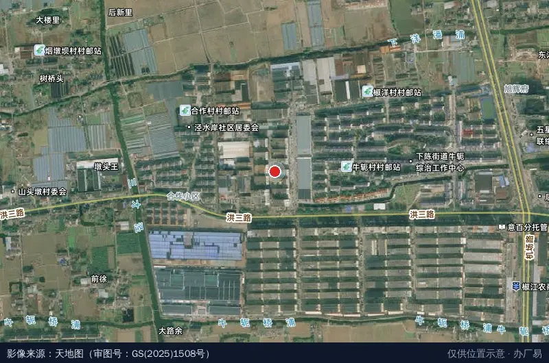 康乐企业园卫星位置示意图
