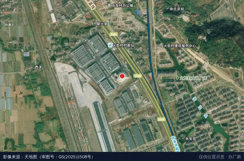 台州引领数智科技产业园卫星位置示意图