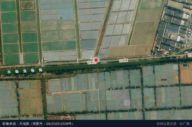路桥金清黄琅智慧农业科技园区卫星位置示意图