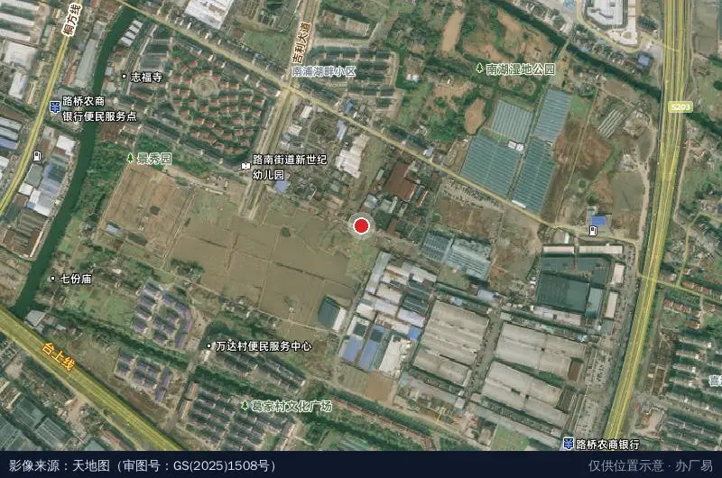 张李物流园卫星位置示意图