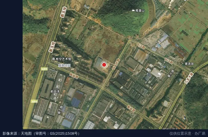 楼山物流园卫星位置示意图
