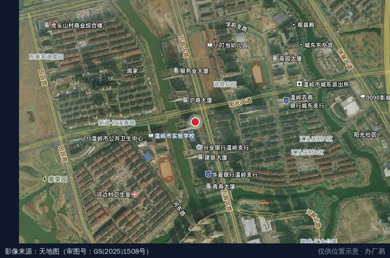浙江数字广告产业园卫星位置示意图
