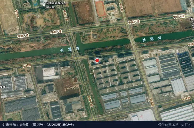 台州湾航空航天配套产业园卫星位置示意图