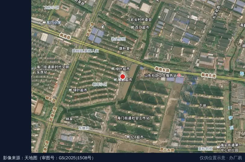 椒江经济开发区生态卫星位置示意图