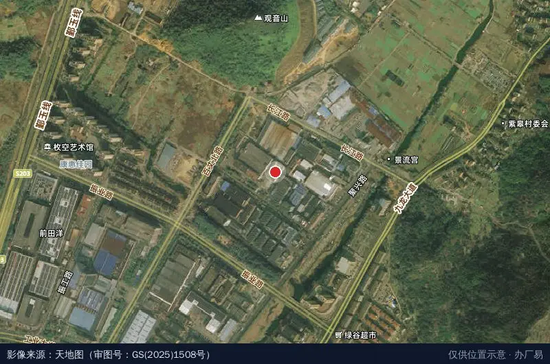 温岭市经济开发区2期卫星位置示意图