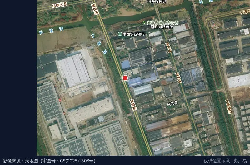 滨海工业区卫星位置示意图