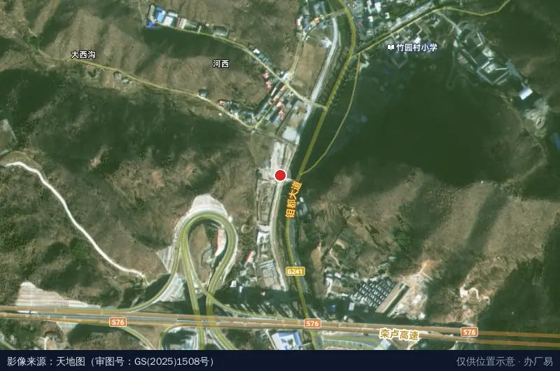 栾川县汽车产业园卫星位置示意图