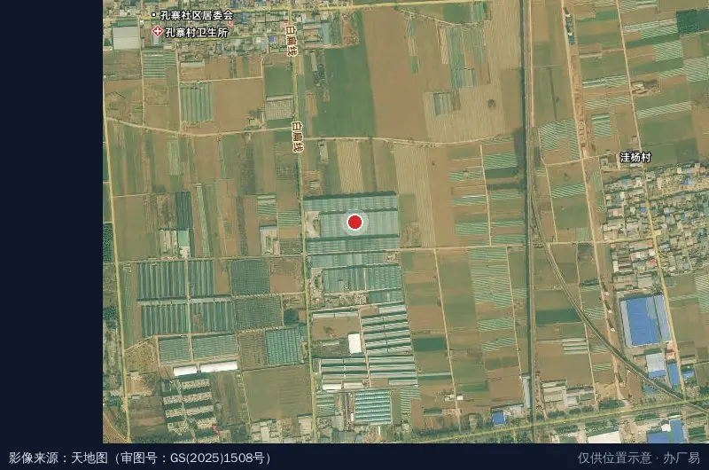 白马寺孔寨工业园区卫星位置示意图