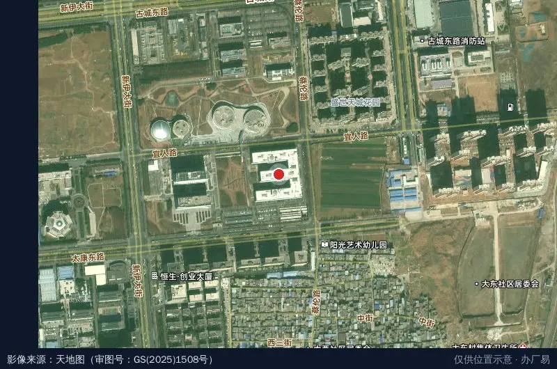 中移在线新园区卫星位置示意图