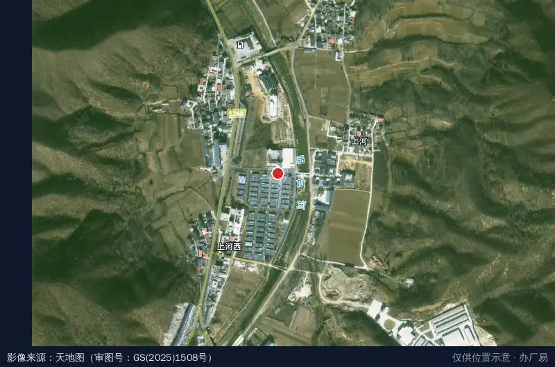 栾川蕙兰文化产业园卫星位置示意图