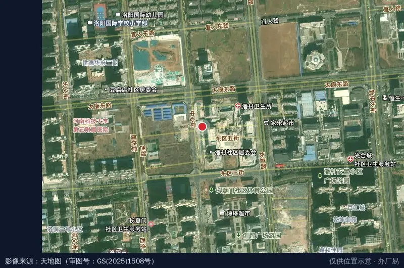 洛阳大数据科技产业园(一期)(建设中)卫星位置示意图