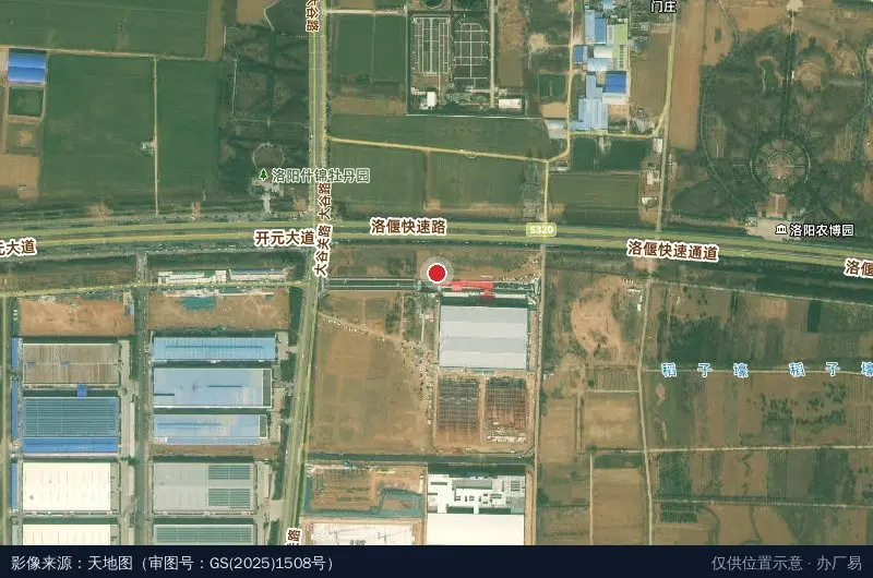 洛阳电商智联产业园(建设中)卫星位置示意图