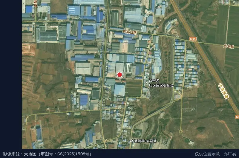 洛阳市涧西工业园区西马沟工业园卫星位置示意图