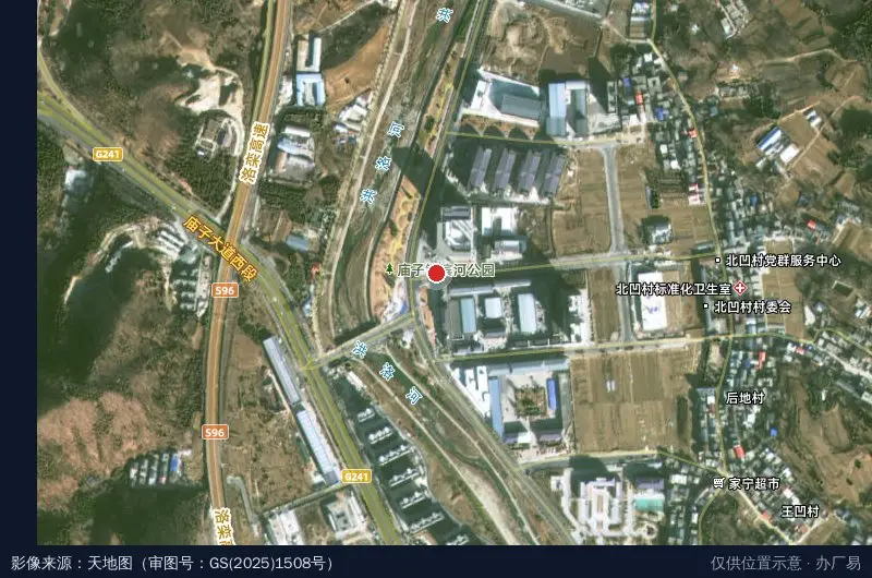 栾川县总部经济港栾川县工业数据中心卫星位置示意图