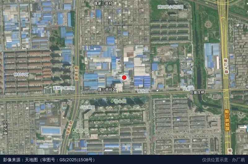 魏三岗工业园13号卫星位置示意图