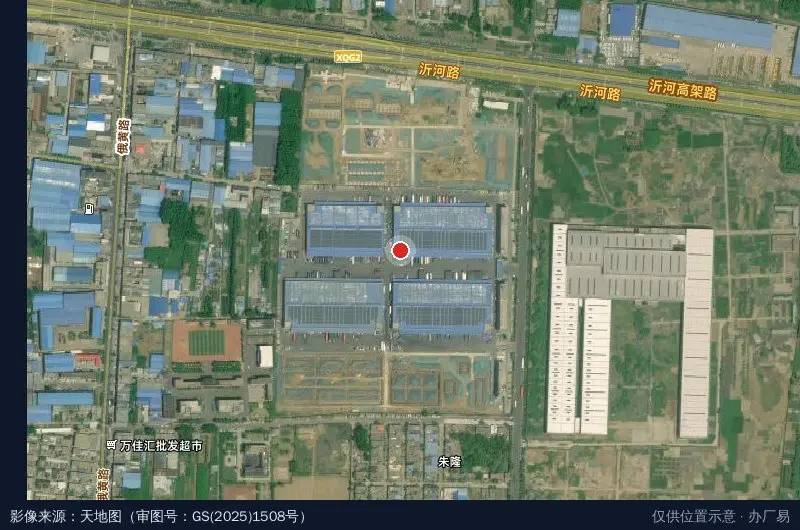 山东高速鲁南高新物流产业园卫星位置示意图