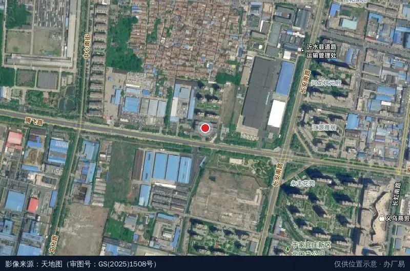 山东沂水人力资源服务产业园卫星位置示意图