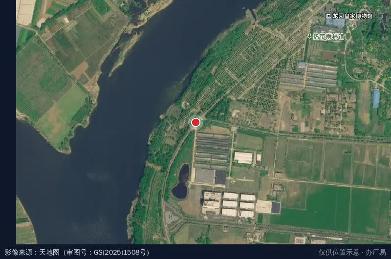 河东区蓝江种业研发示范产业园卫星位置示意图